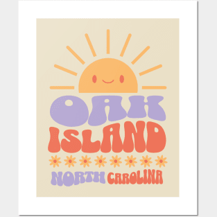 The Sun Smiles on Oak Island, North Carolina Posters and Art